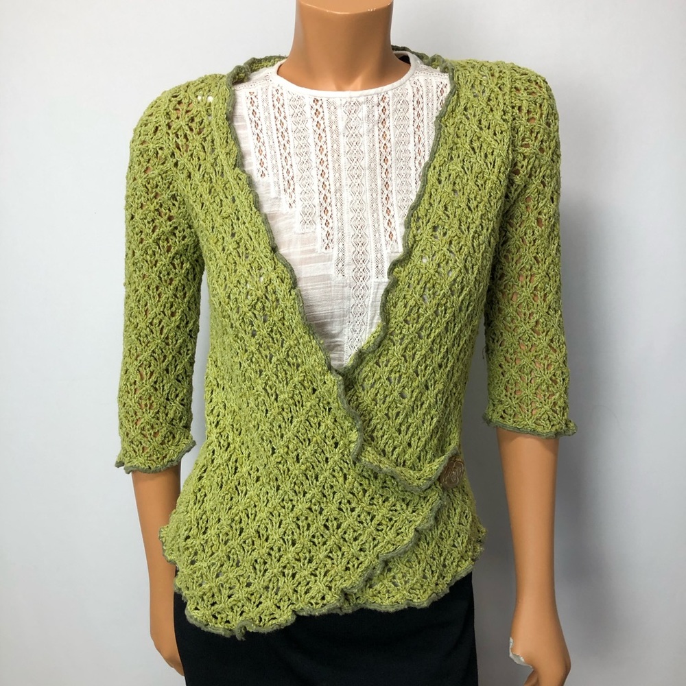 Clare by Icelandic Design green knit sweater Sz S
